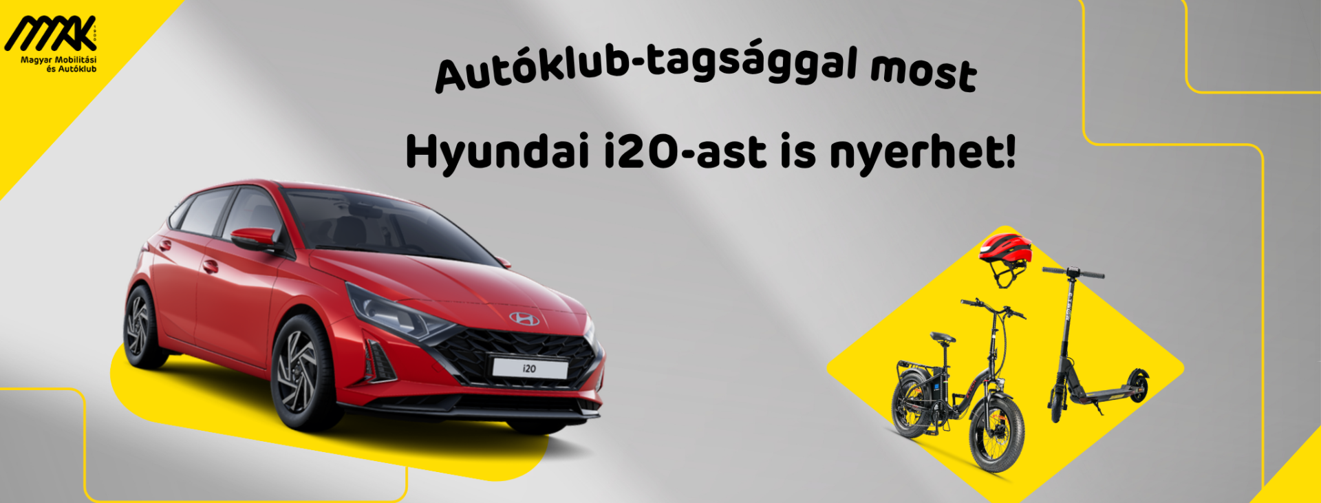 Autóklub-tagsággal most Hyundai i20-ast is nyerhet!