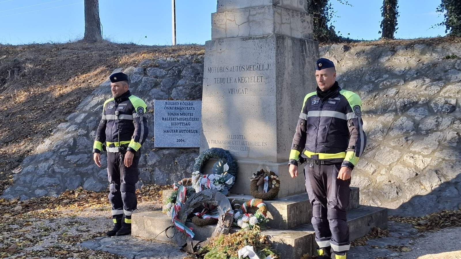 Megemlékezés az első bejegyzett halálos közúti balesetnél