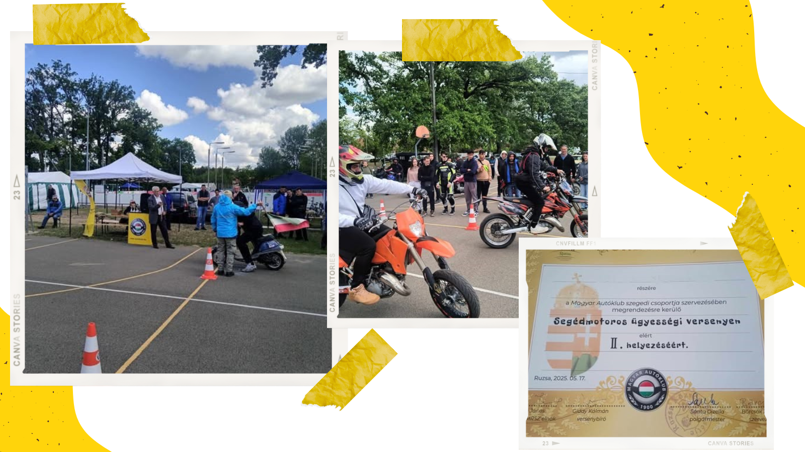 Motoros ügyességi verseny Ruzsa községben